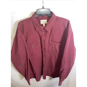 Cabela’s Men’s Thick Work Shirt Size XL Red Workwear Rugged Outdoors Hiking